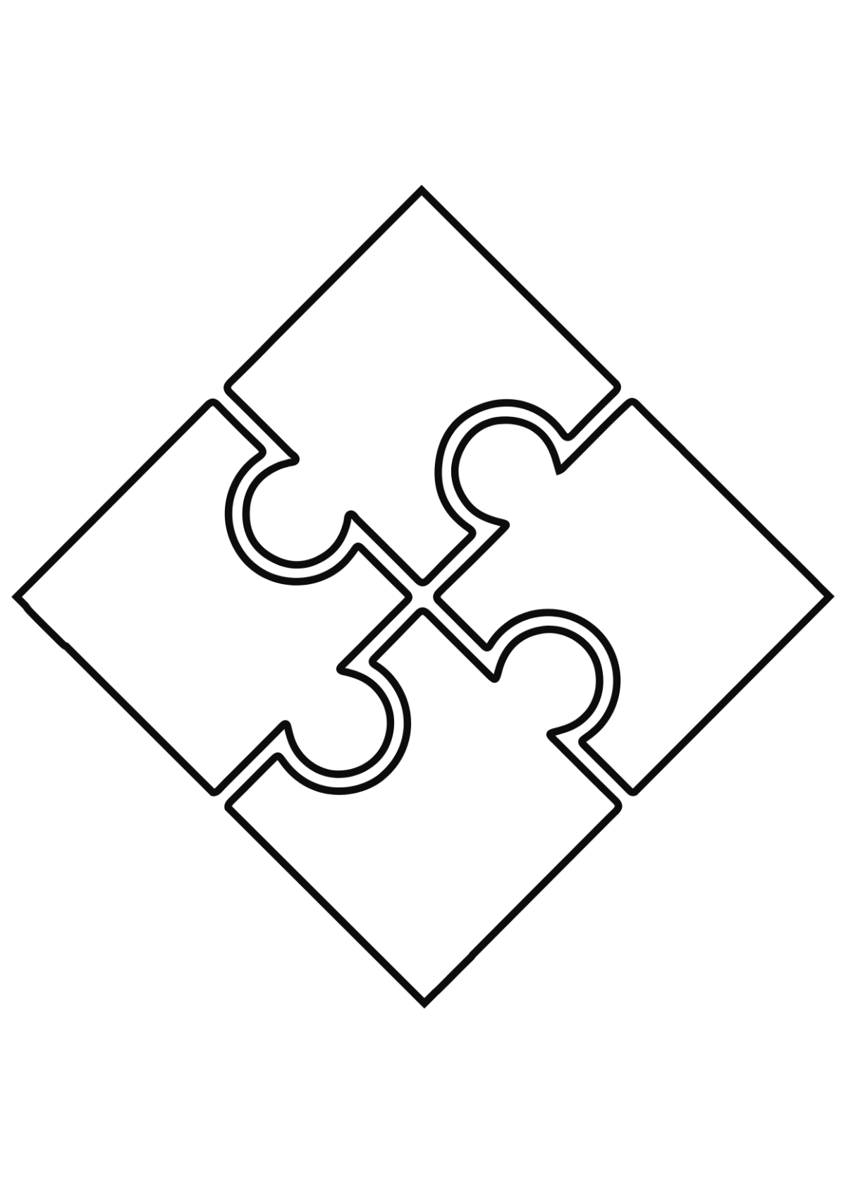 universal puzzle piece template