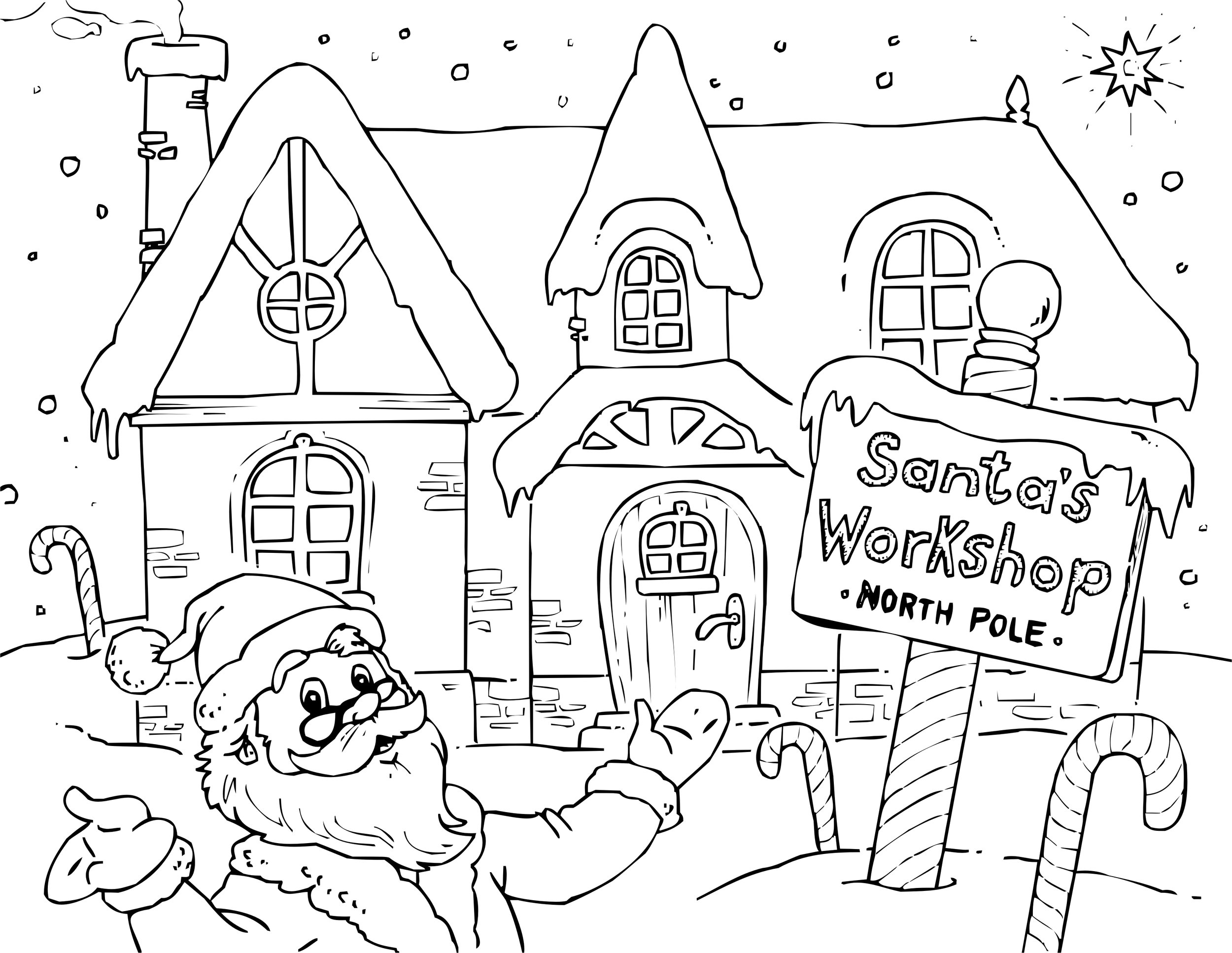 Free Santa s Workshop Coloring Pages U0026 Printable Elf Application Sew Cute Patterns