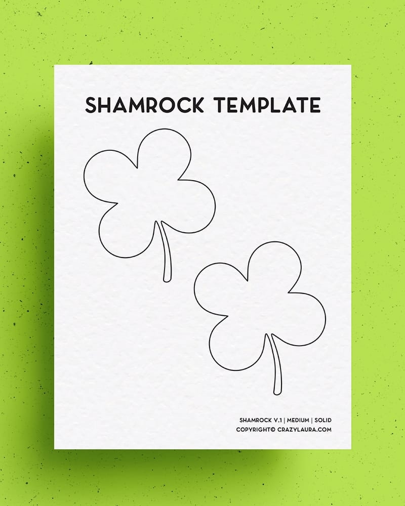 free printable shamrock template