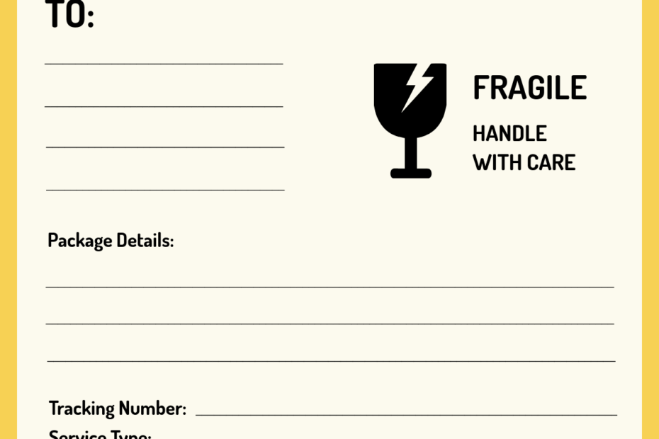 Free Shipping Label Templates Editable And Printable