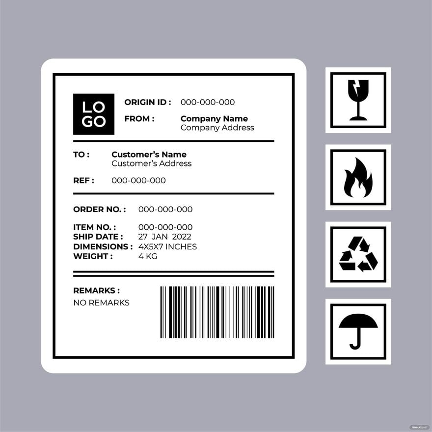 printable shipping label template pdf