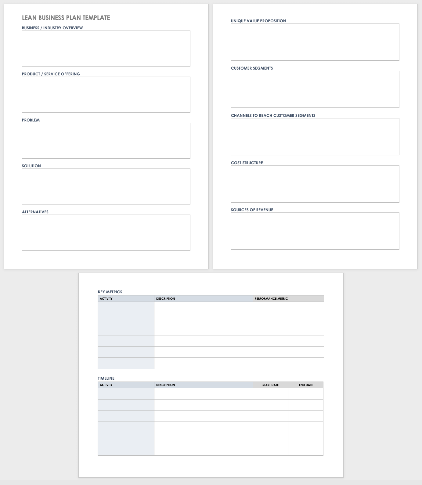 business plan template printable