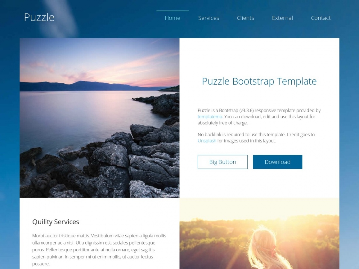 Free Simple Web Template Puzzle Free HTML Templates Free CSS 