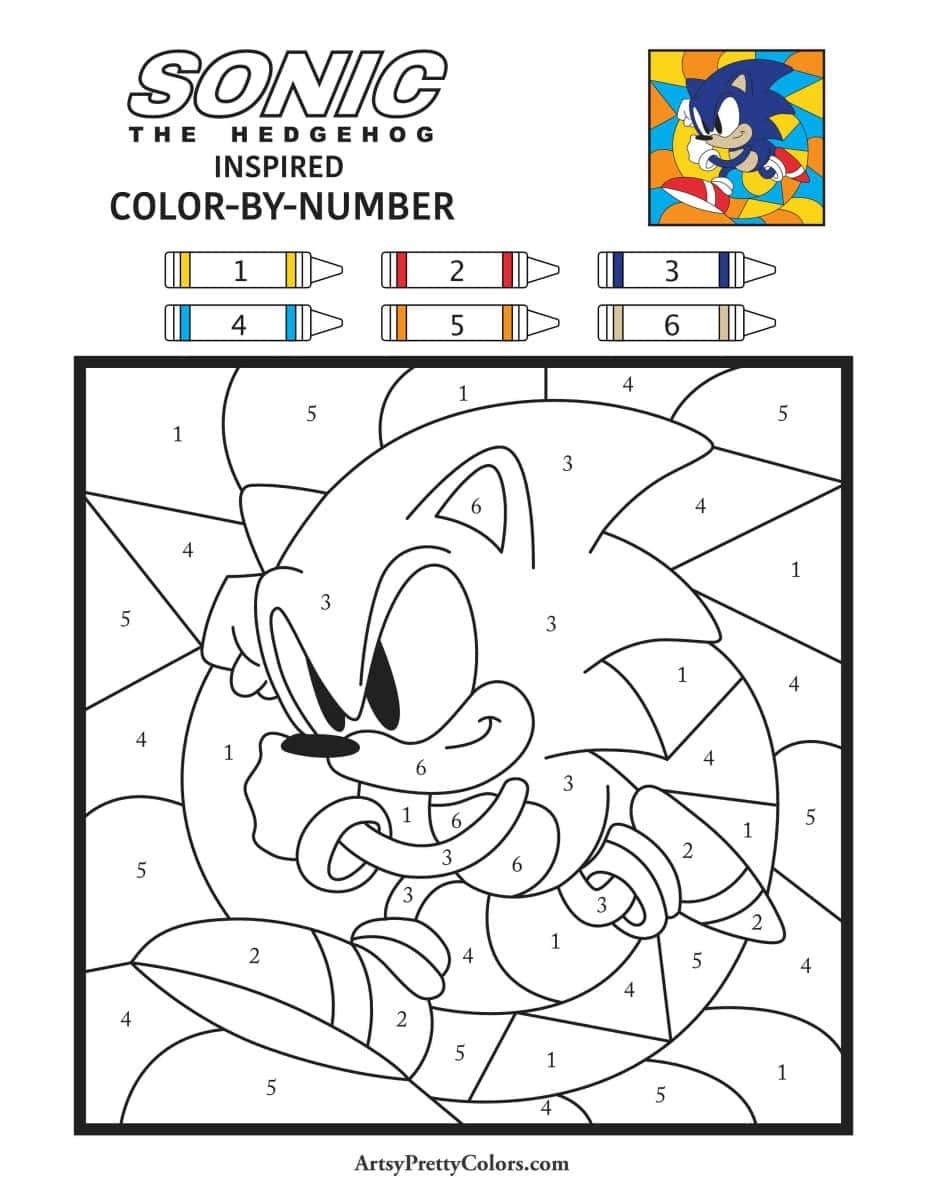 printable sonic the hedgehog coloring pages