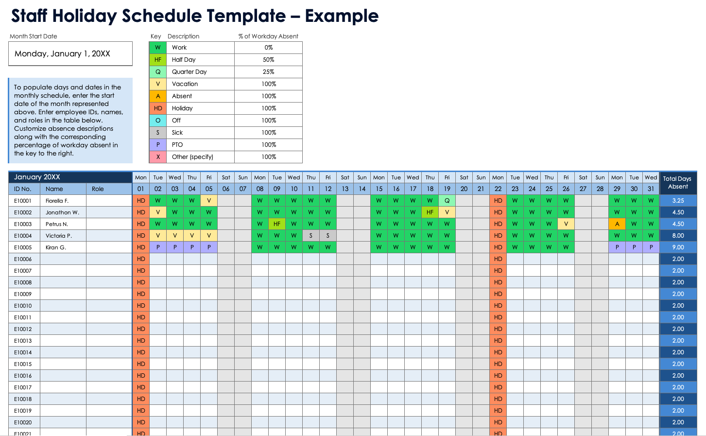 Free Staff Schedules Templates All Types U0026 Formats