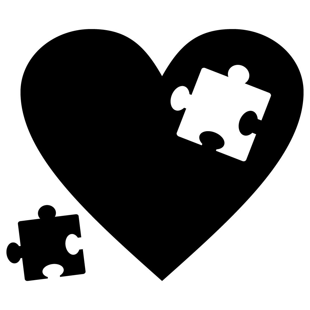 Free SVG Files SVG PNG DXF EPS Love Heart Puzzle Piece