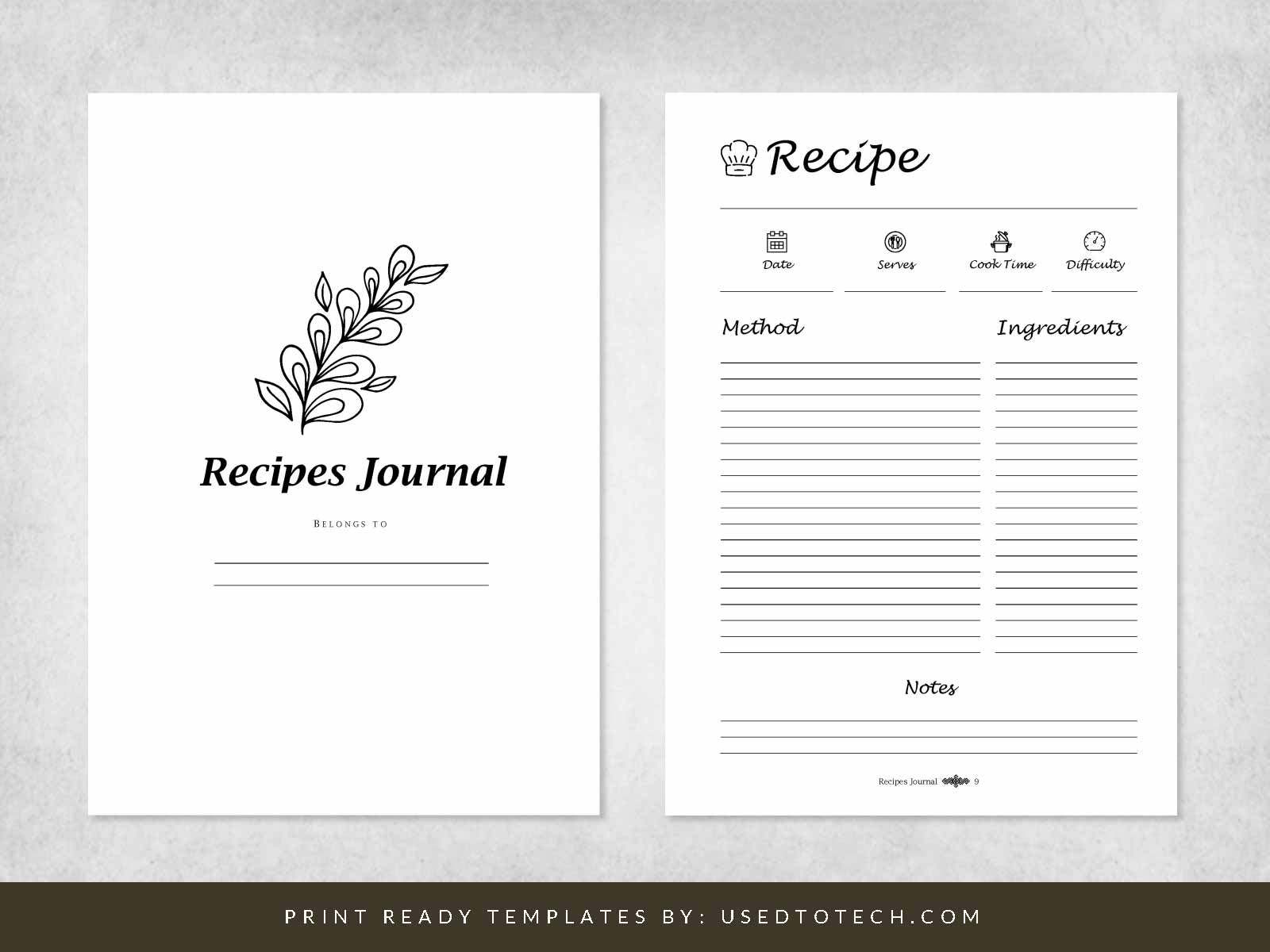 blank book template printable