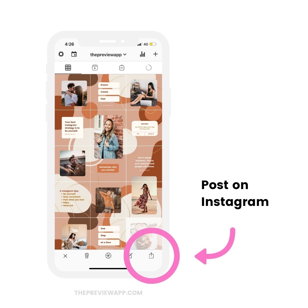 template puzzle feed instagram