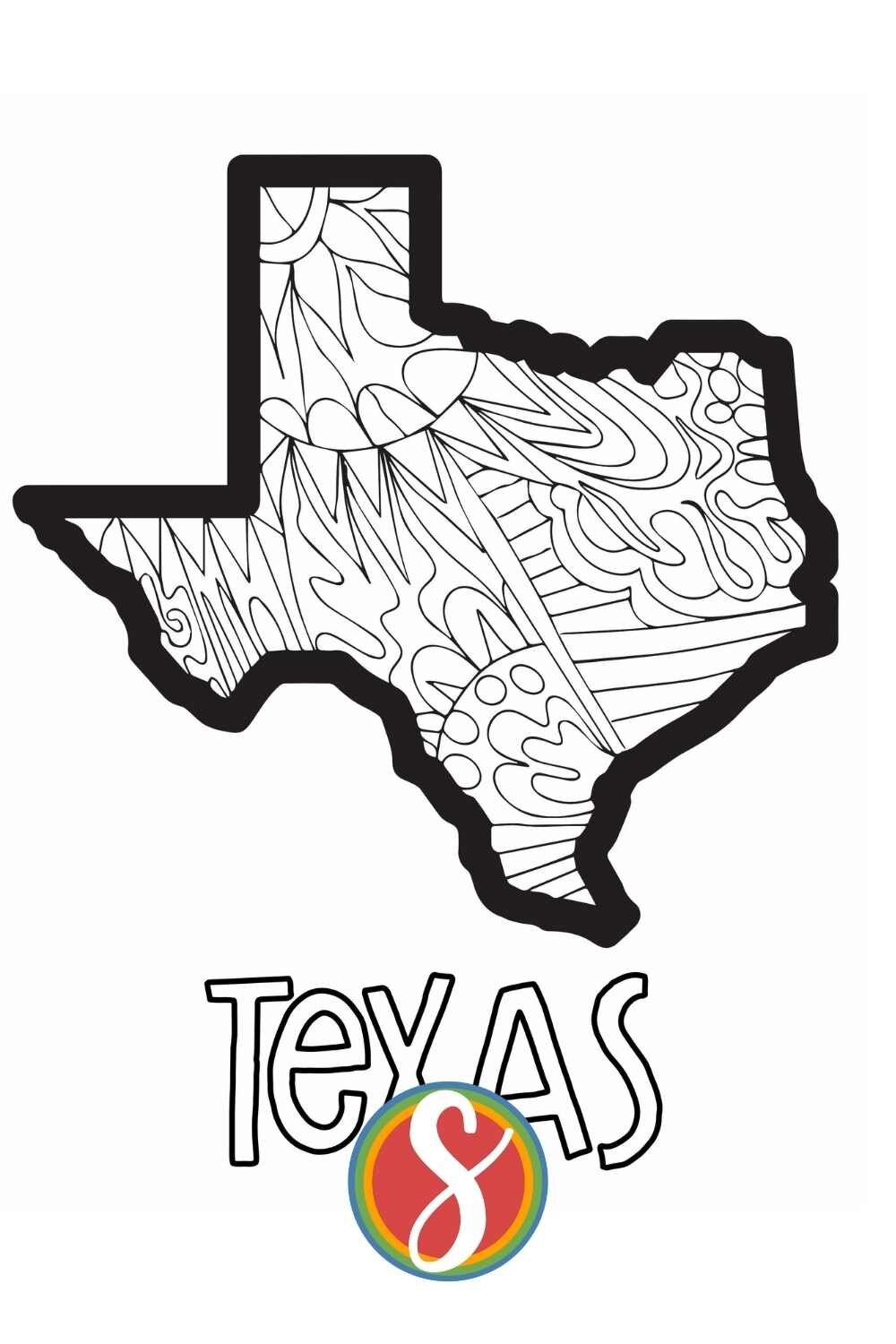 Free Texas Coloring Pages Stevie Doodles