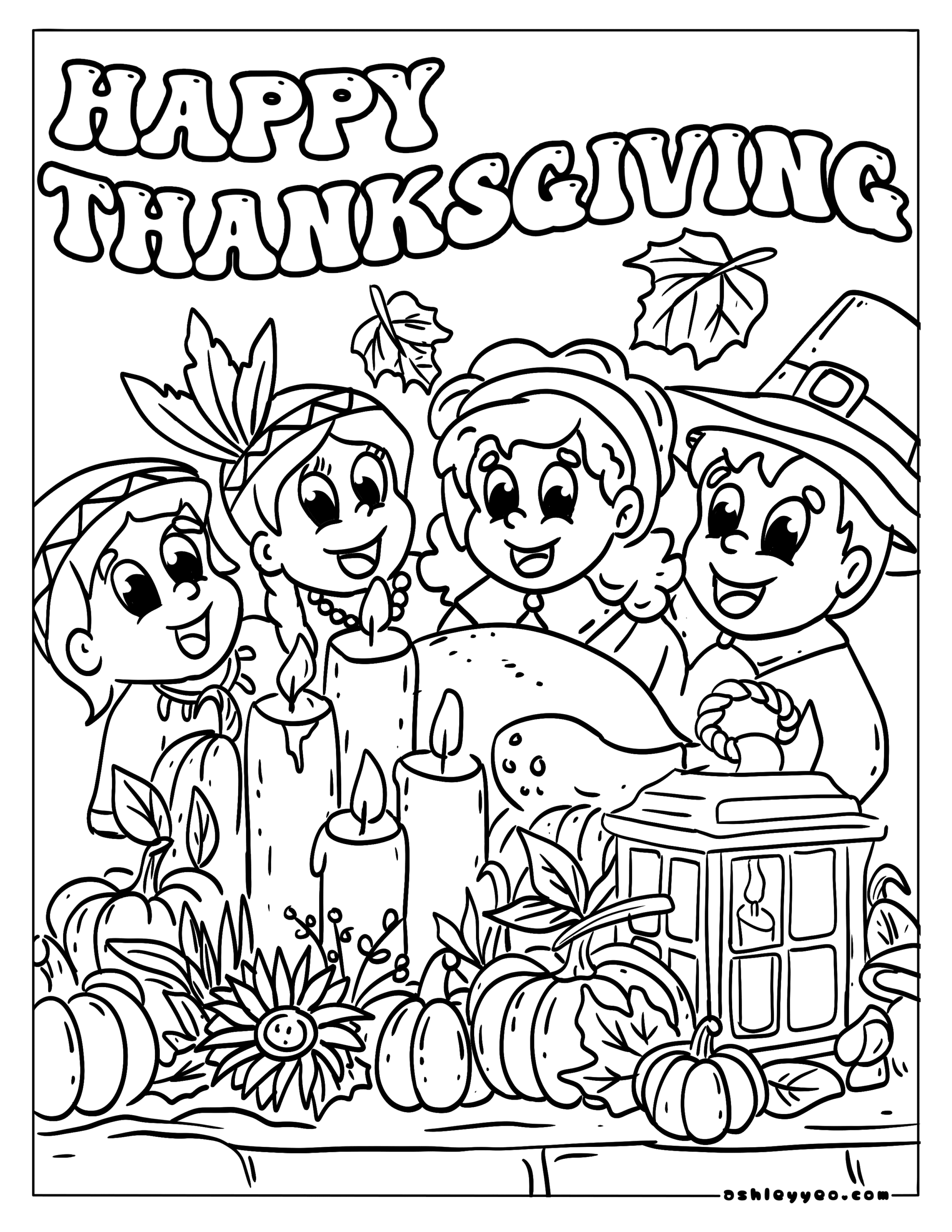 free thanksgiving pictures to color