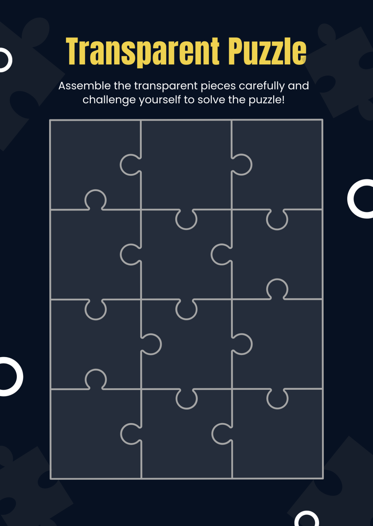 Free Transparent Puzzle Template To Edit Online