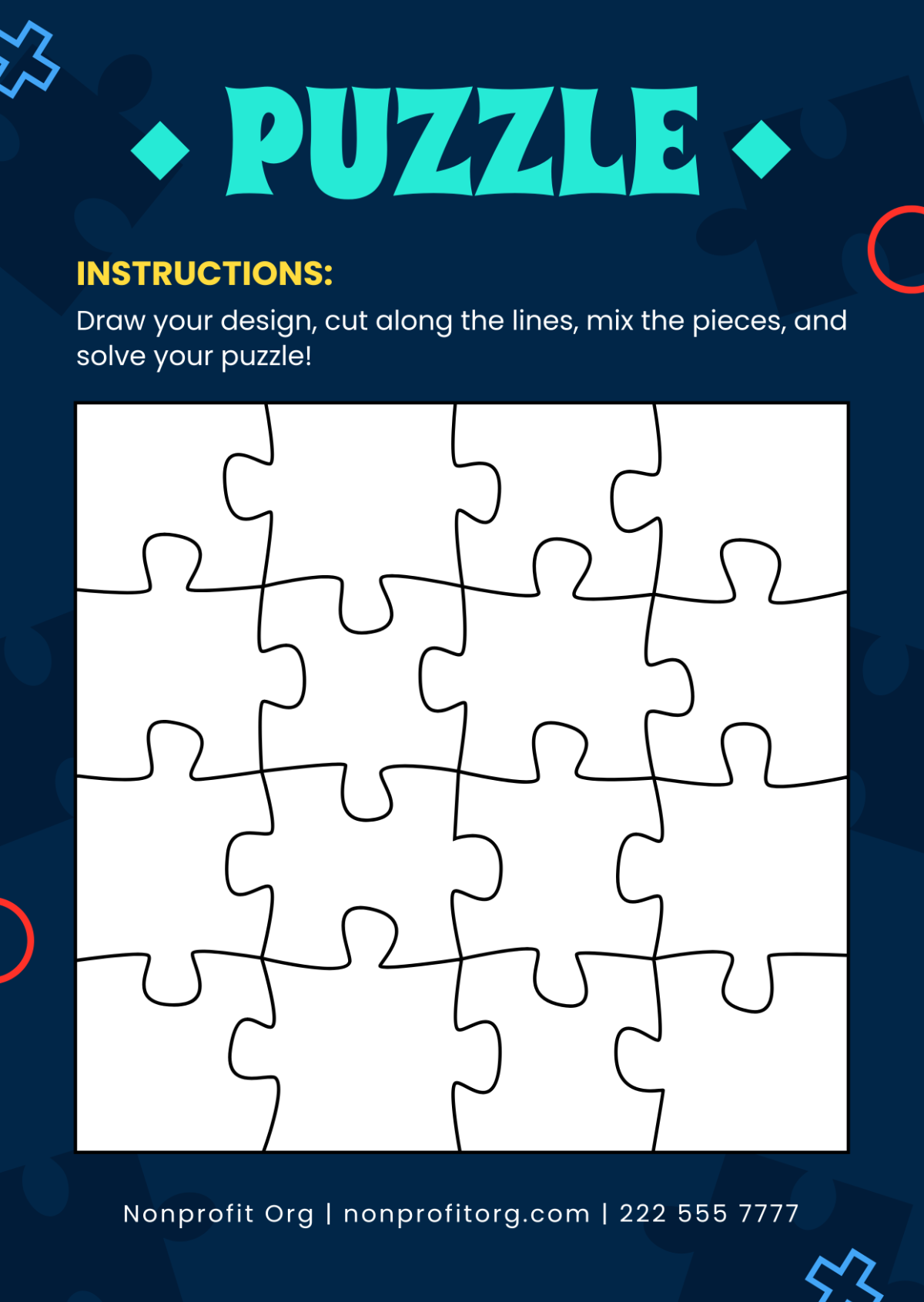 transparent editable puzzle template