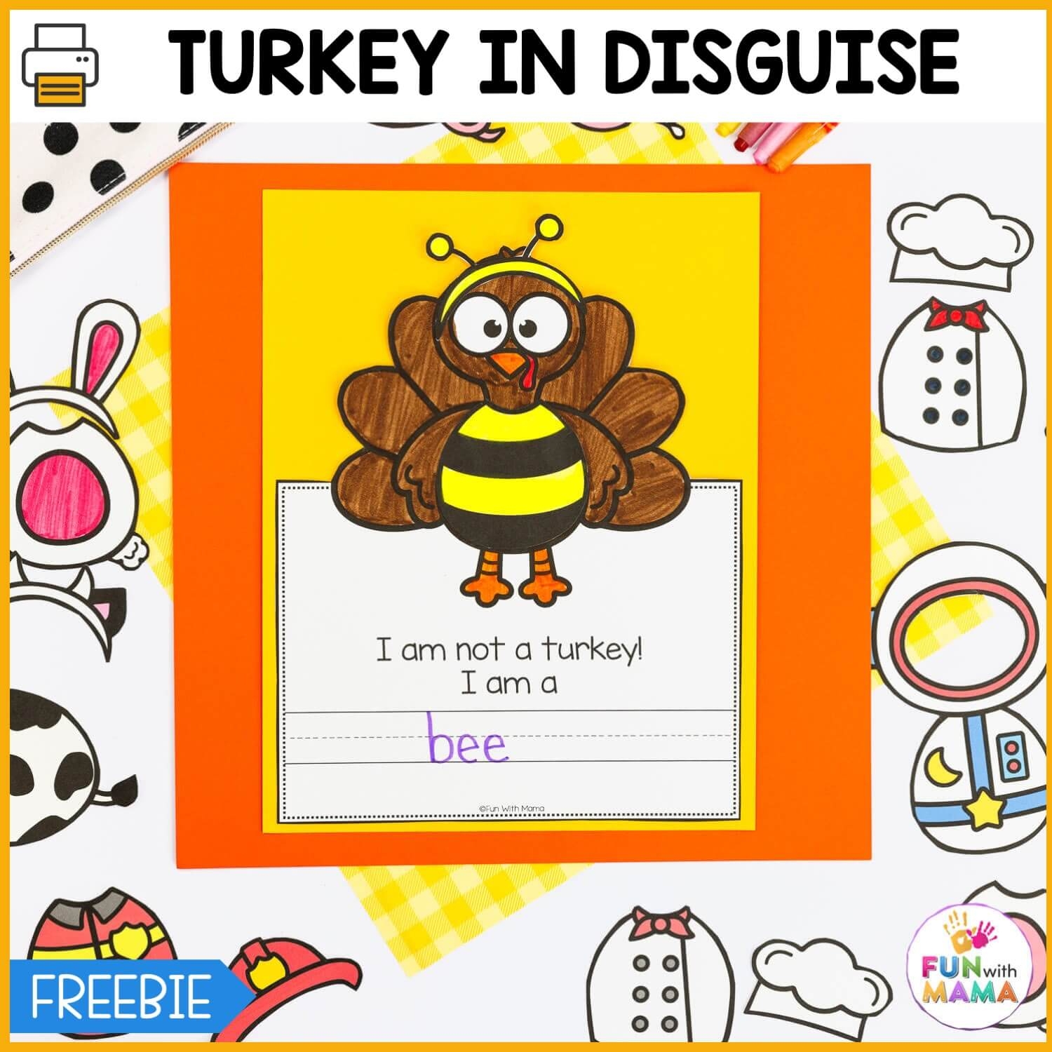 darth vader turkey disguise template printable pdf