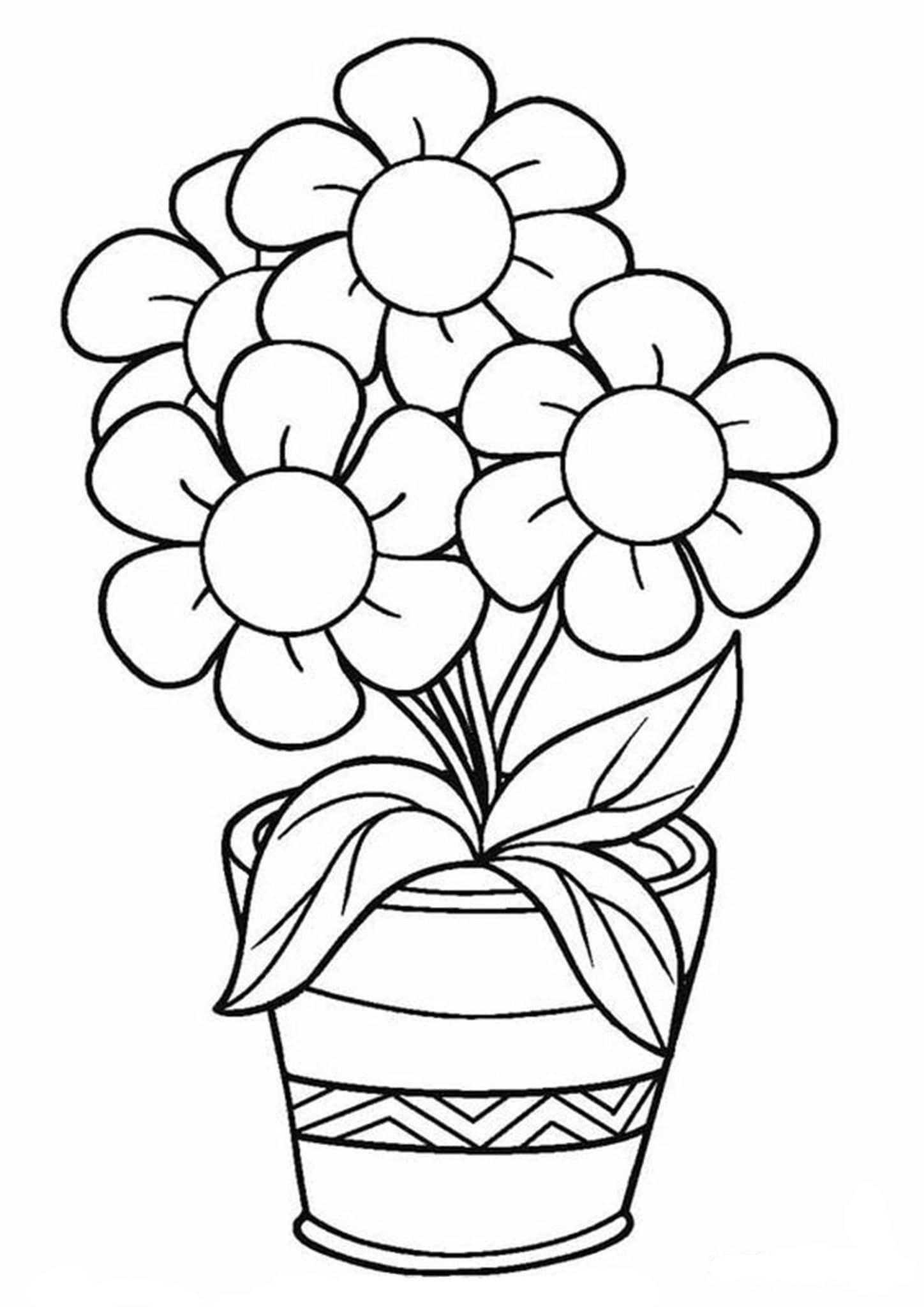 Free U0026 Easy To Print Flower Coloring Pages Tulamama