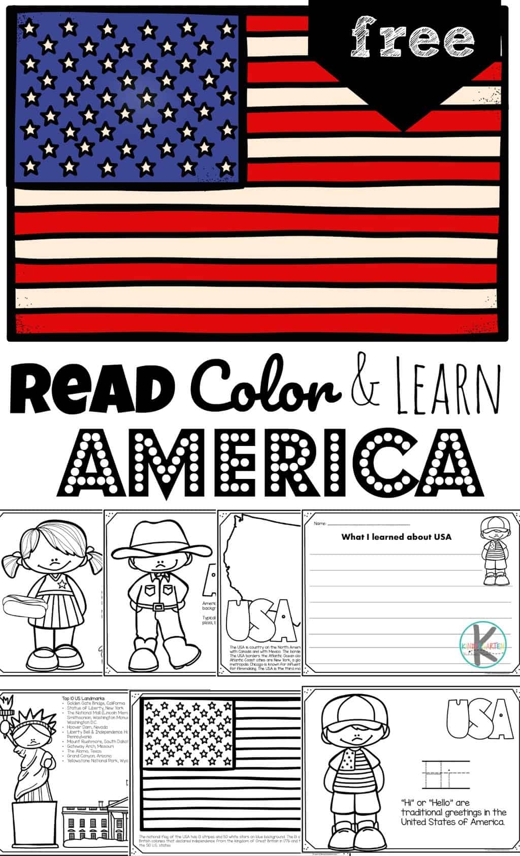 united states flag coloring page