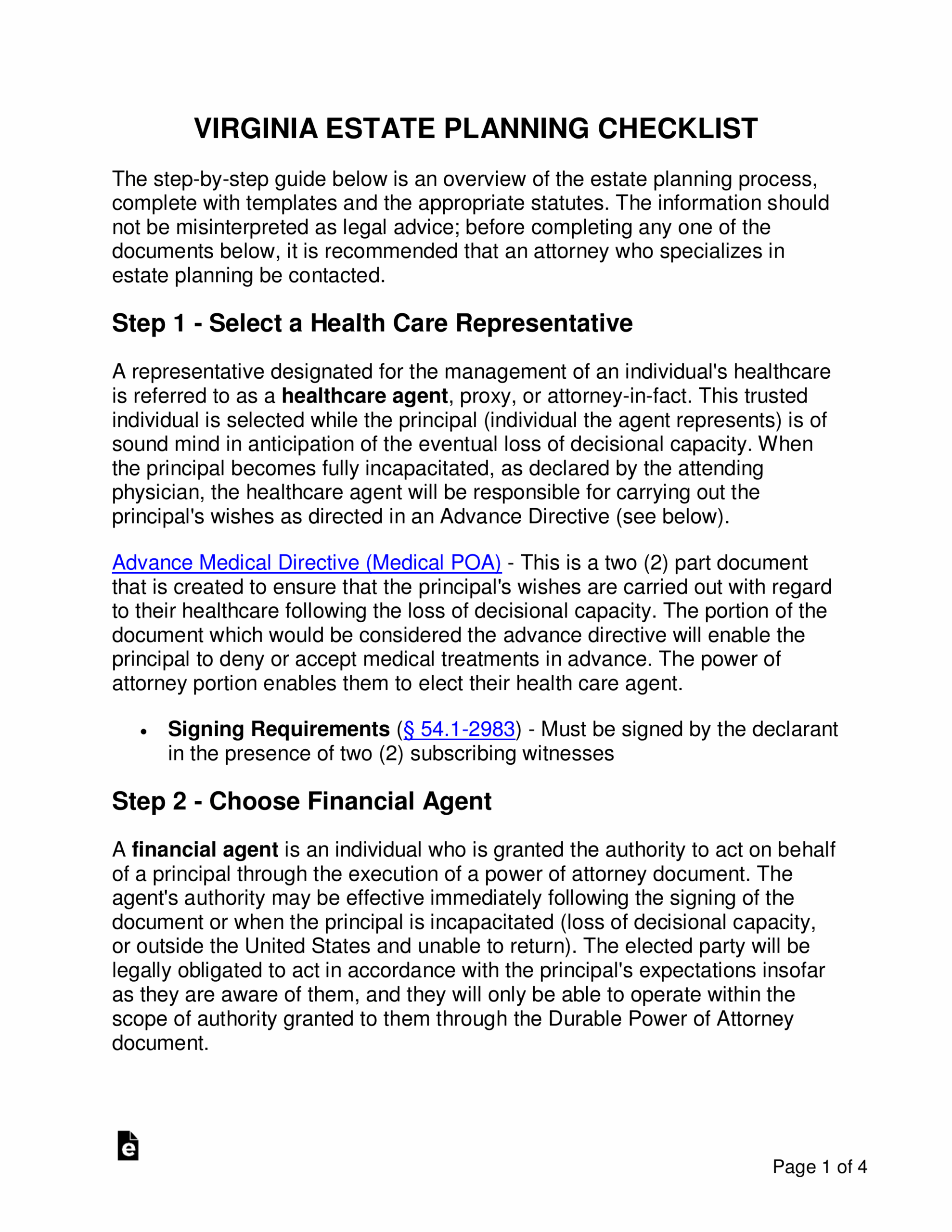 estate planning templates