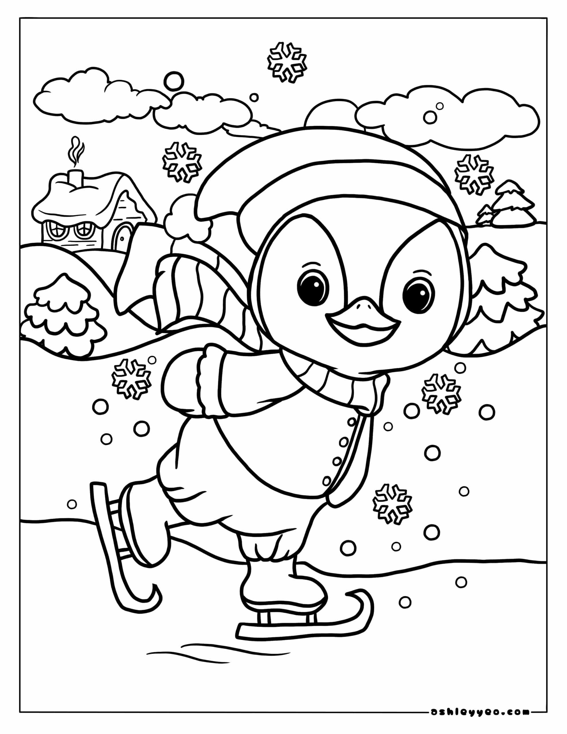 winter coloring pictures