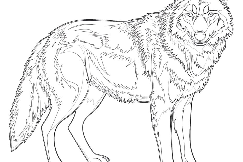 Free Wolf Coloring Page Coloring Page Mimi Panda