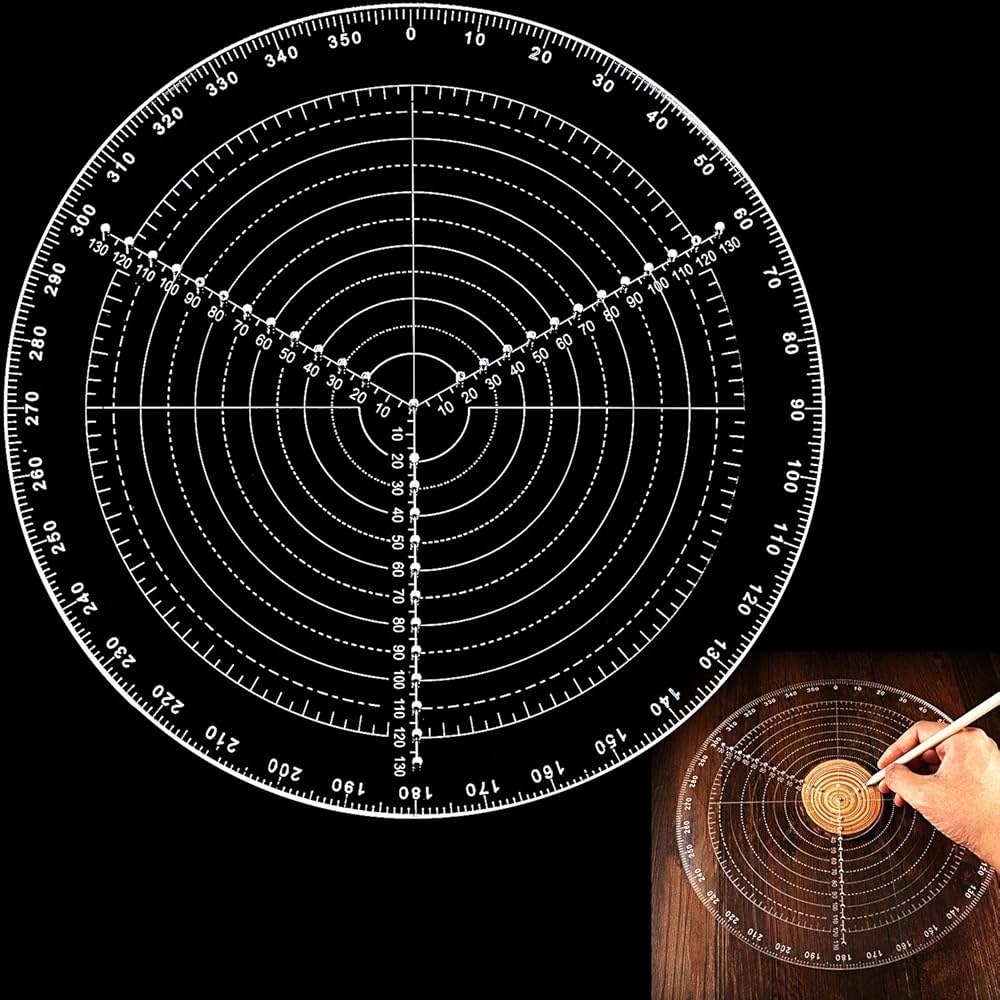 Frienda 300 Mm 12 Inch Round Center Finder Compass Lathe Centering Tool Circle Gauge For Drawing Circles Lathe Work And Woodturners Round Template Clear Acrylic Drawing Circles Diameter Amazon ca Home