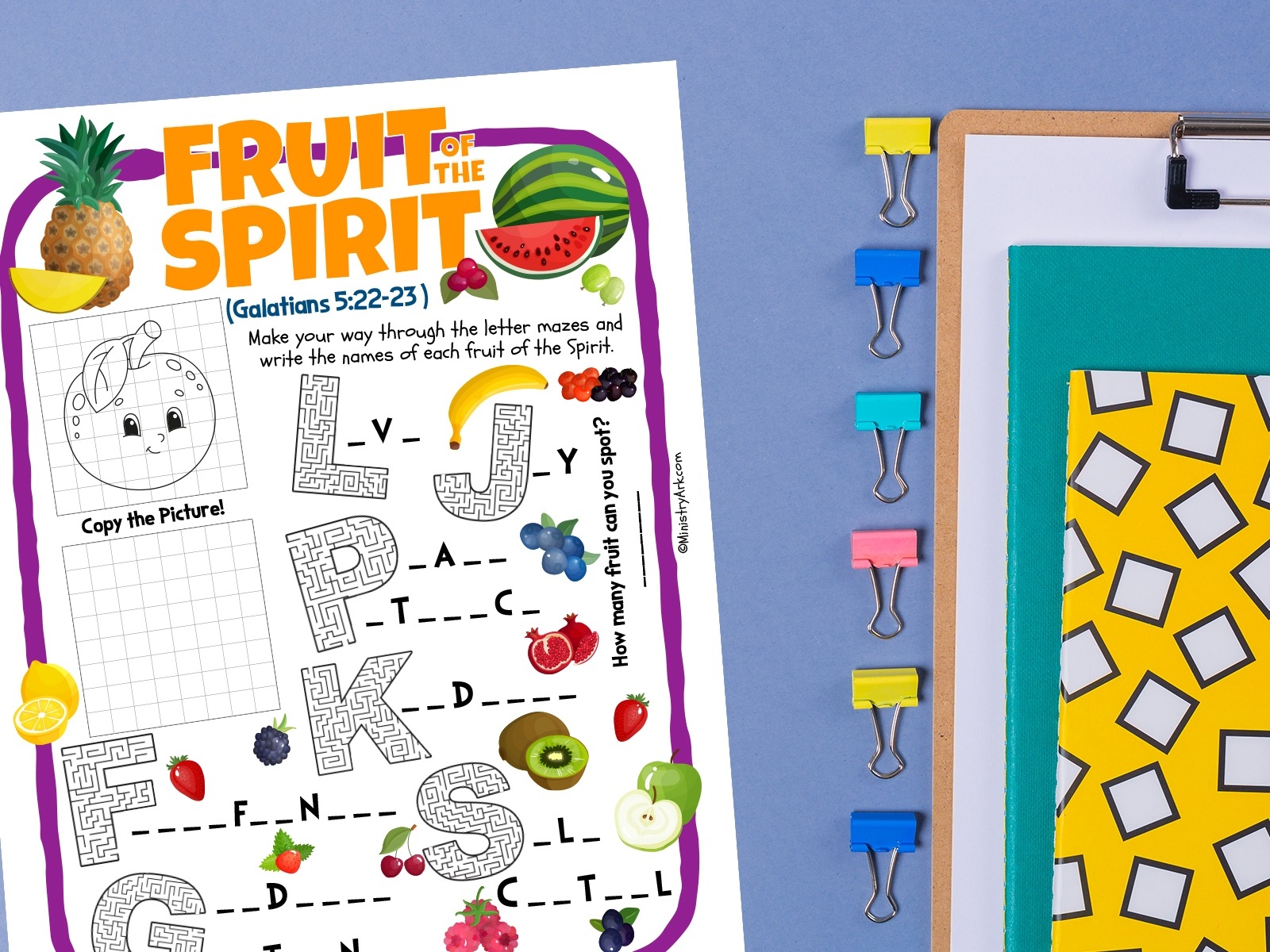 Fruit Of The Spirit Printable Puzzle Sheet MinistryArk