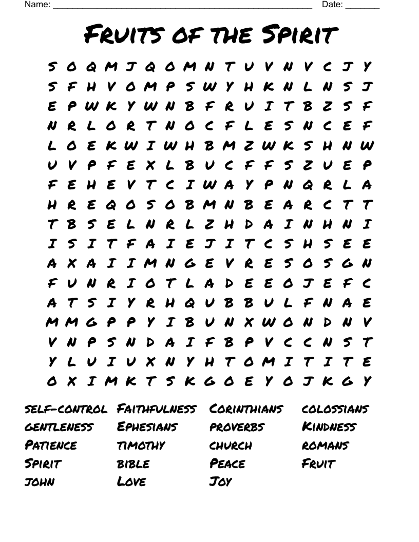 fruit of the spirit puzzle template