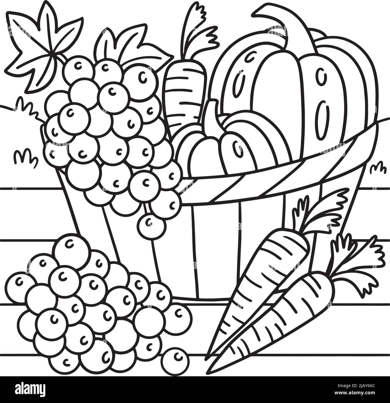 fruits and vegetables coloring page