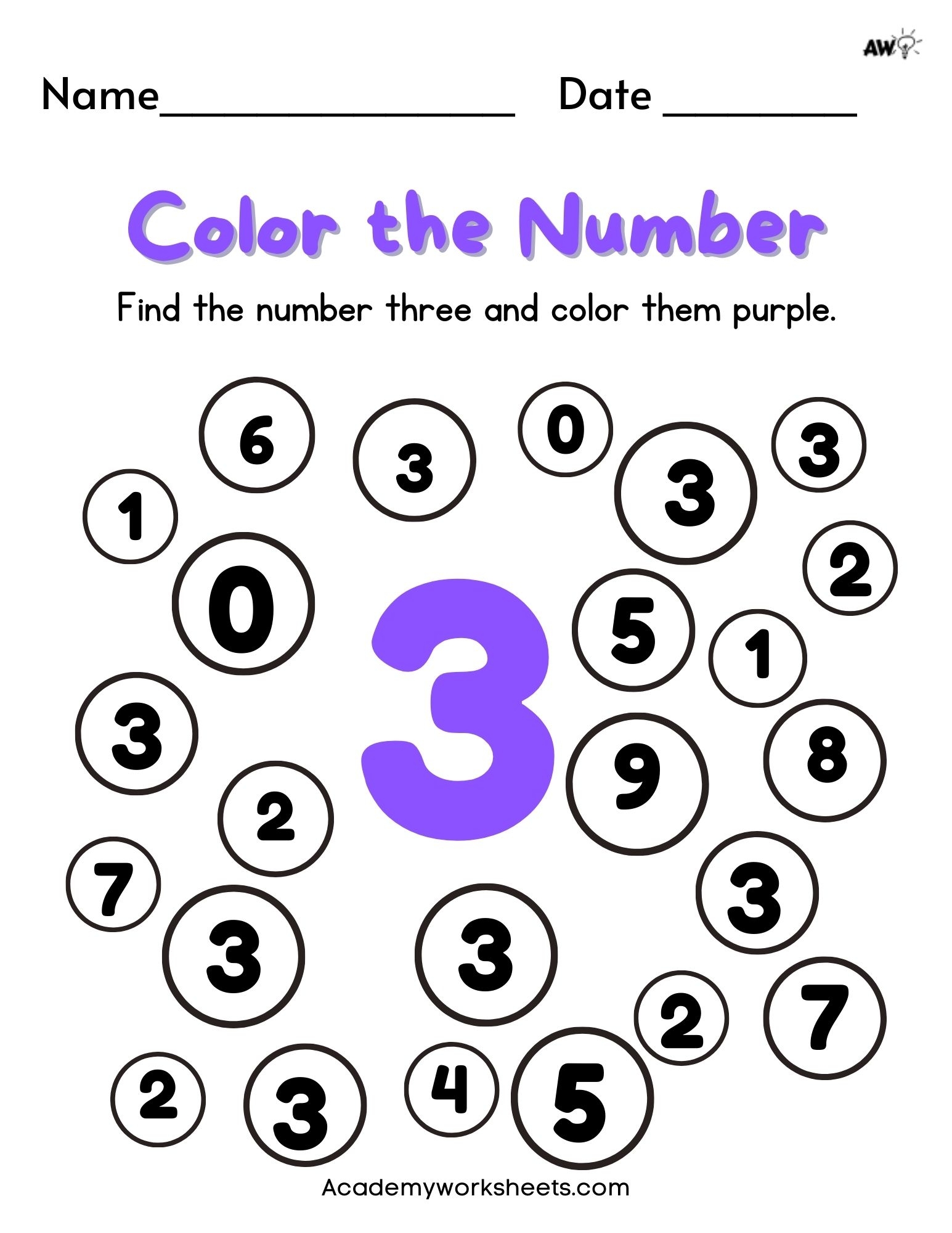 Fun And Free Color The Number Worksheets Academy Worksheets