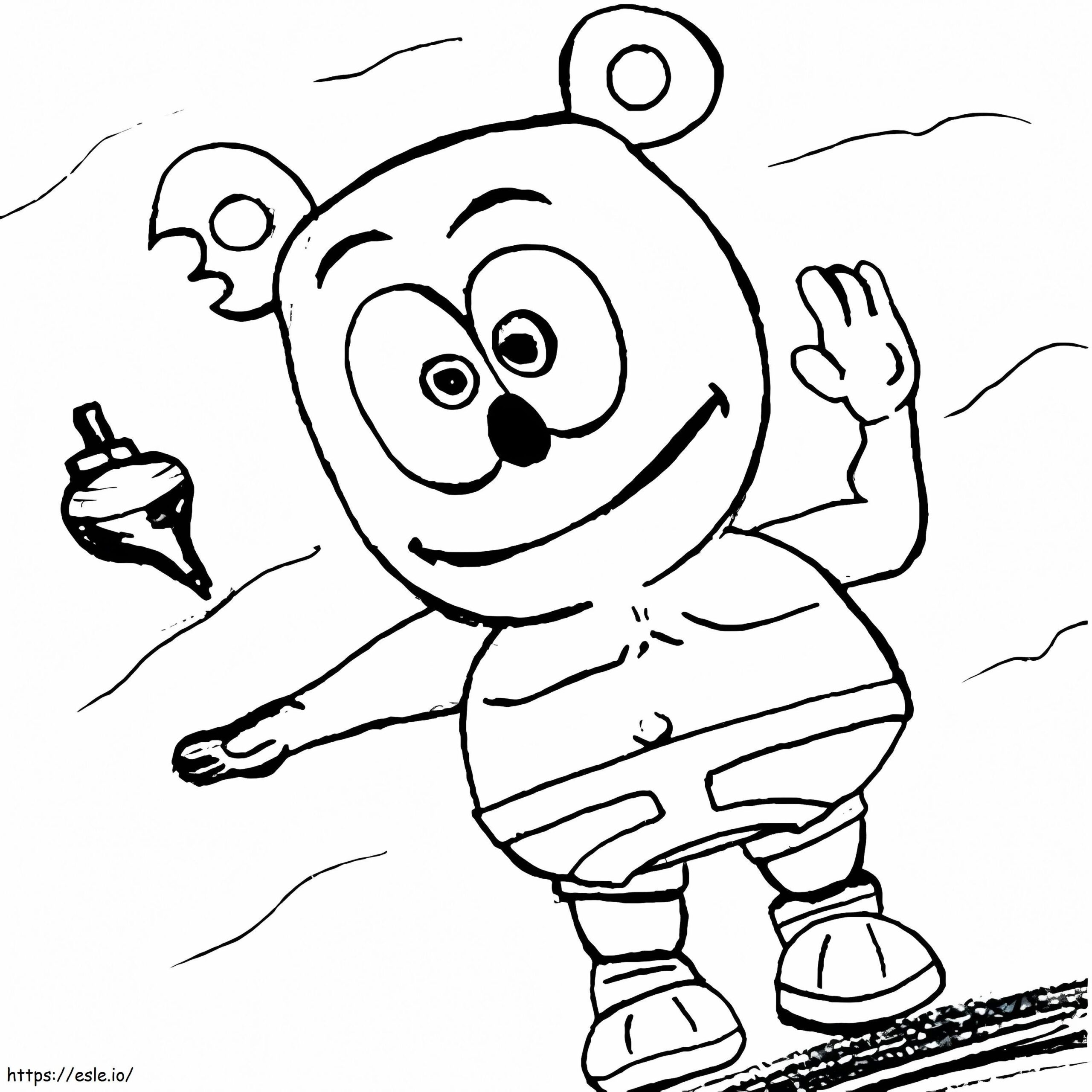 Fun Gummy Bear Coloring Page