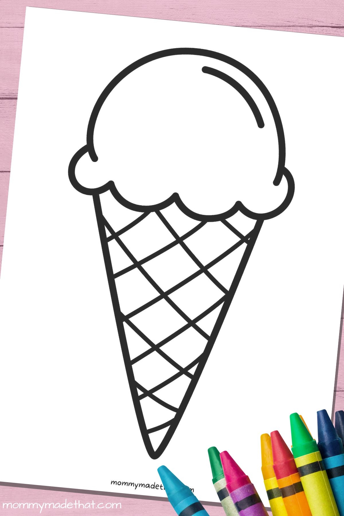 free printable ice cream template