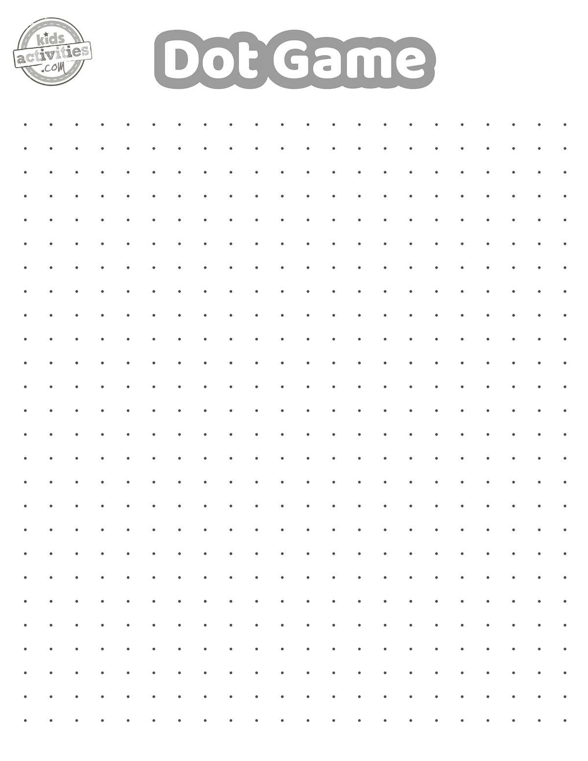 Fun U0026 Free Dot Game Printable Kids Activities Blog