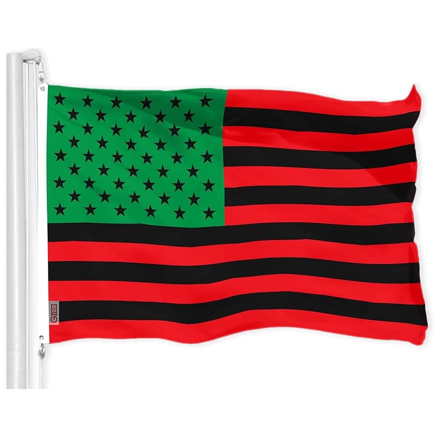 G128 Afro American Black Liberation BLM Flag 3x5 Ft LiteWeave Pro Series Printed 150D Polyester Indoor Outdoor Vibrant Colors Brass Grommets 
