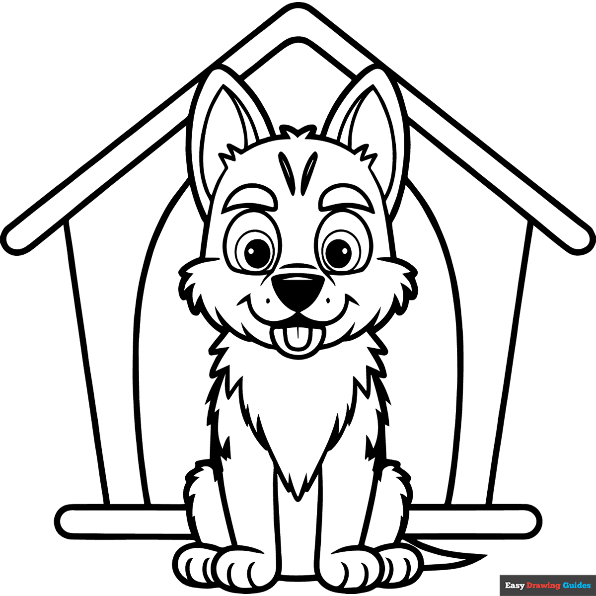 coloring pages of german shepherd dog