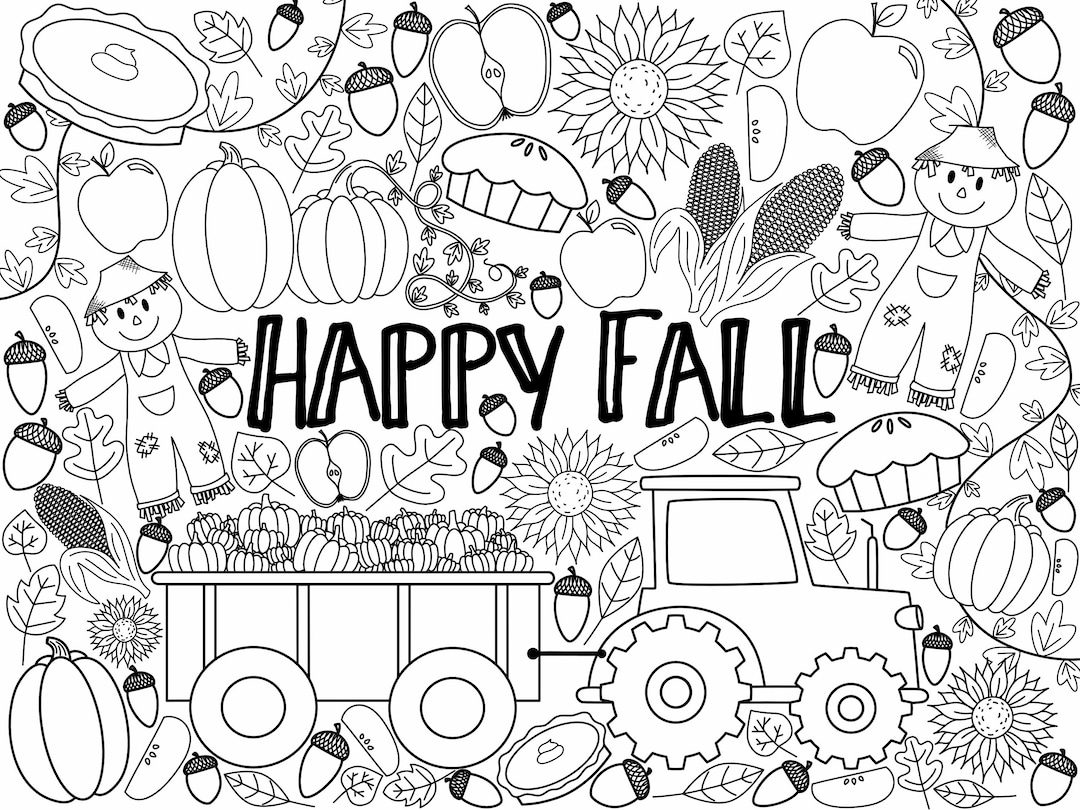 free fall printable coloring pages
