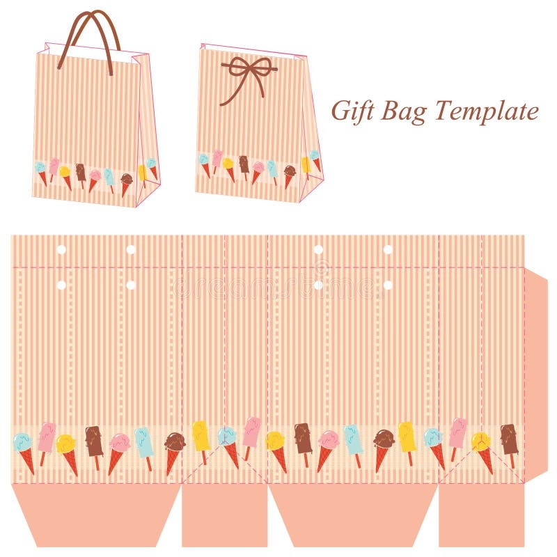 simple printable paper bag template