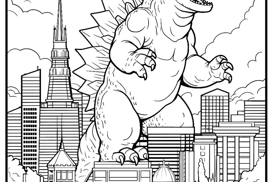 Godzilla Coloring Pages Free Coloring Pages