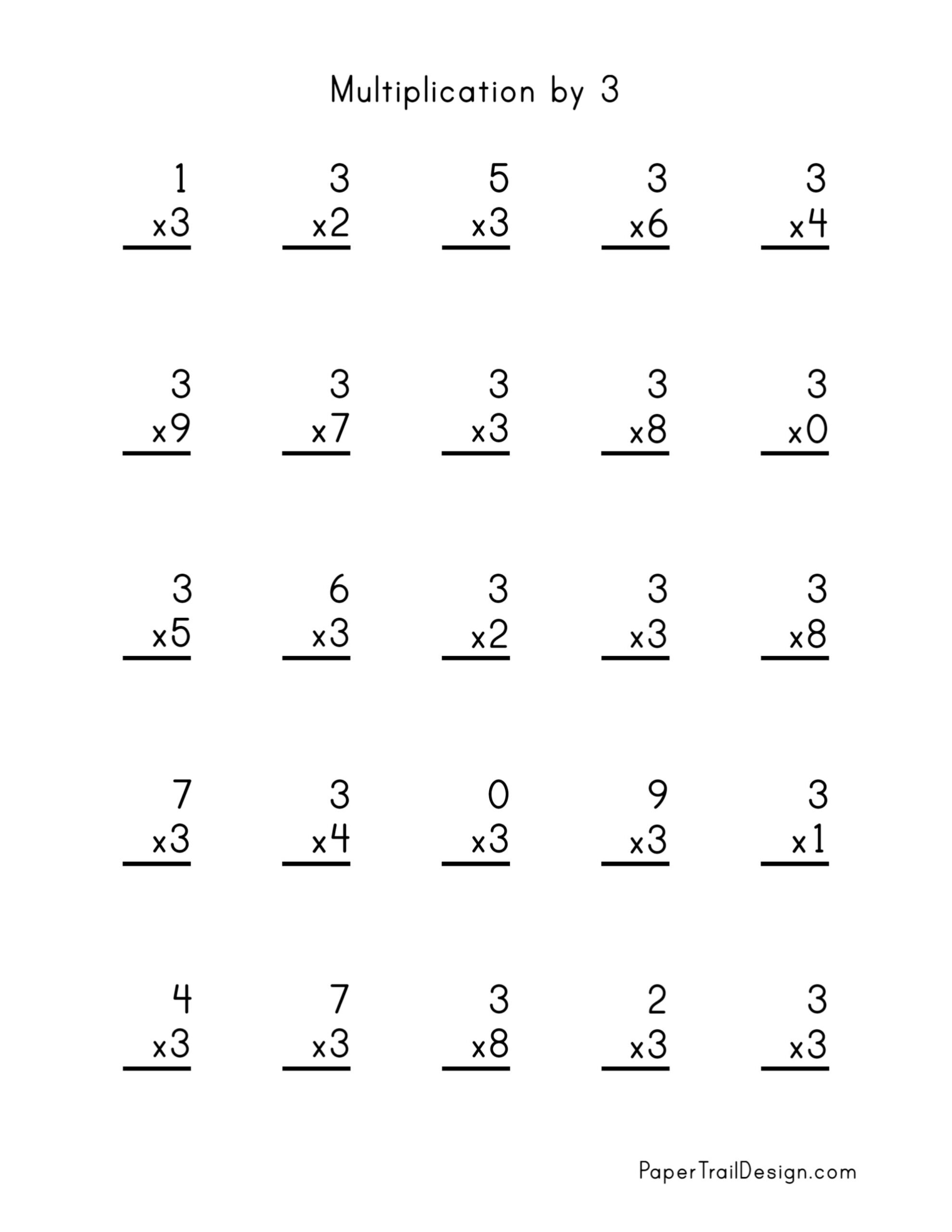 Grade 3 Math Worksheet Multiplication Tables 2 U0026 3 K5 Learning Worksheets Library