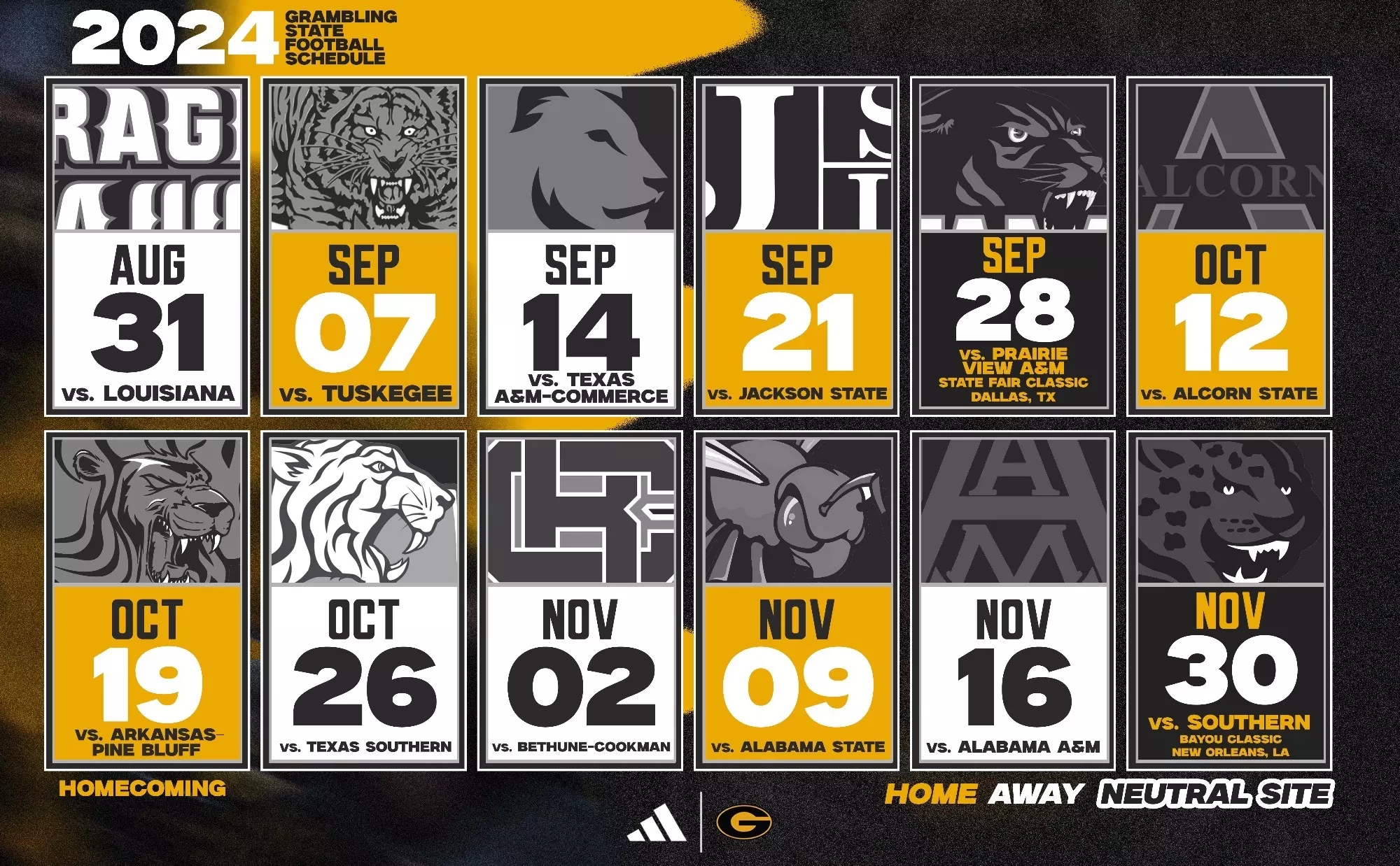 Grambling State Reveals 2024 Football Schedule Grambling State 
