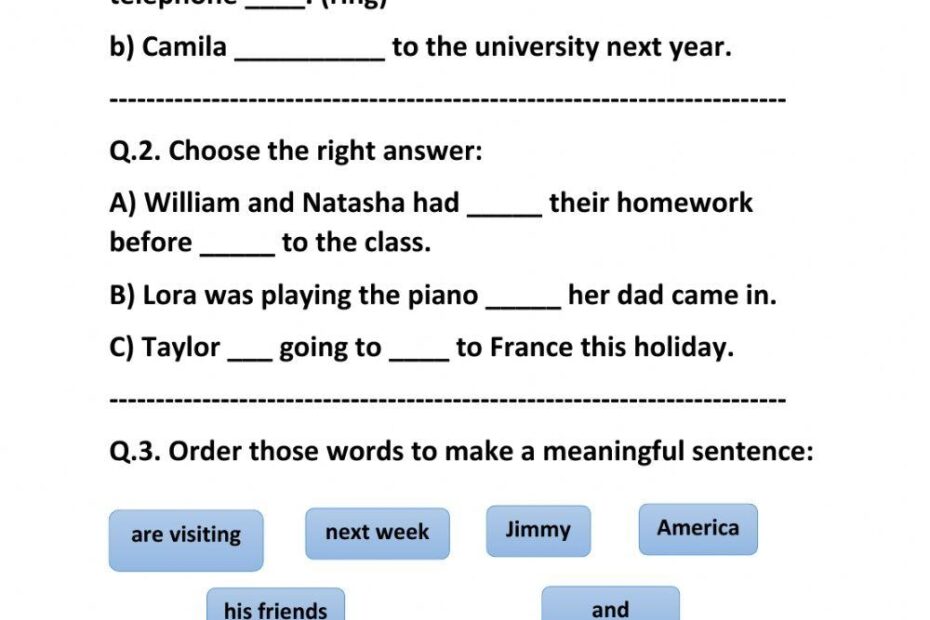 Grammar And Vocabulary Exercise For Grade 8 Live Worksheets