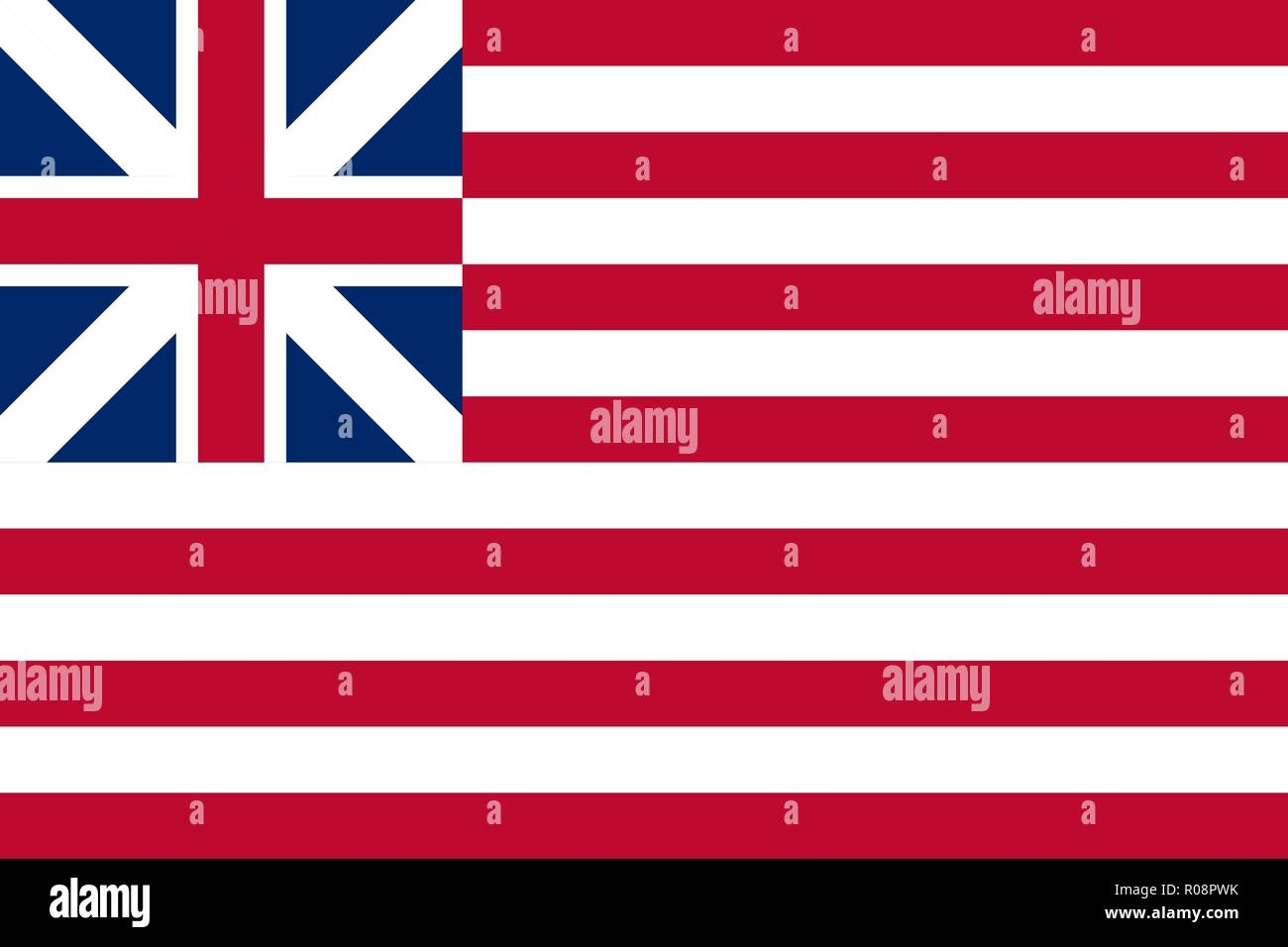 Grand Union Flag Continental Colors Historical Flag Of Unnited States Stock Vector Image U0026 Art Alamy