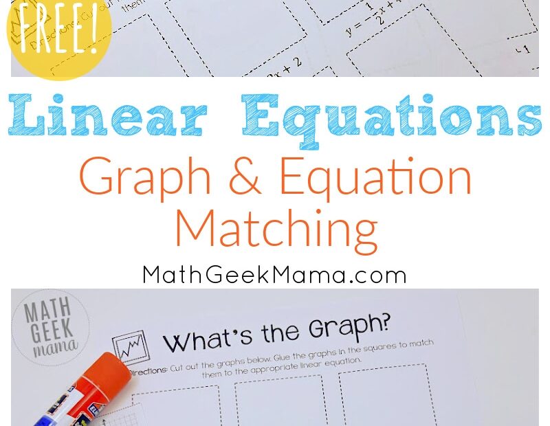 Graphing Linear Equations Cut U0026 Paste Worksheets FREE