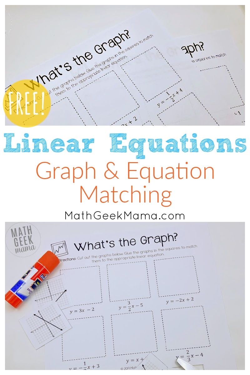 Graphing Linear Equations Cut U0026 Paste Worksheets FREE 