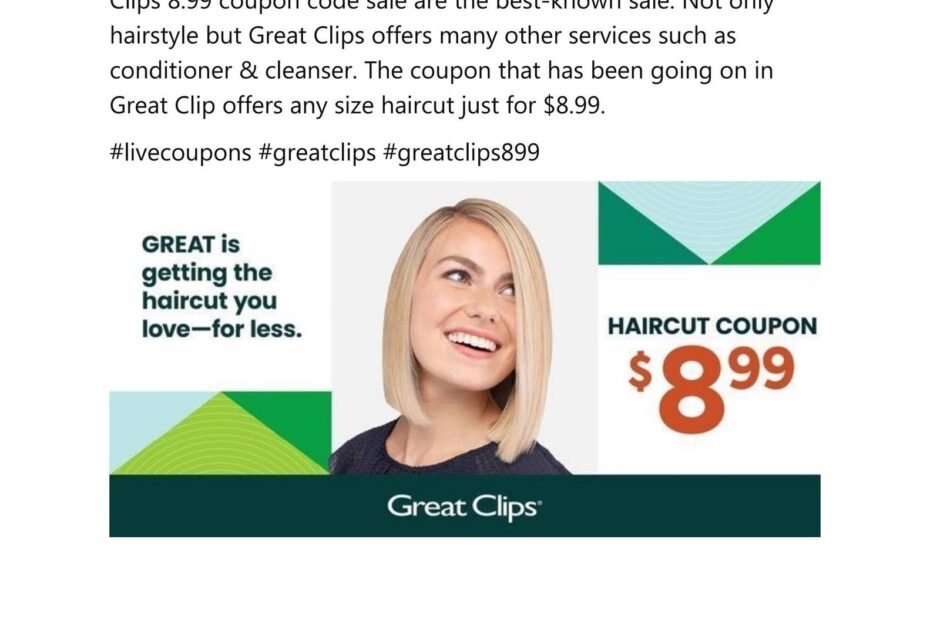 Great Clips Facebook Coupon 8 99 By Live Coupons Issuu