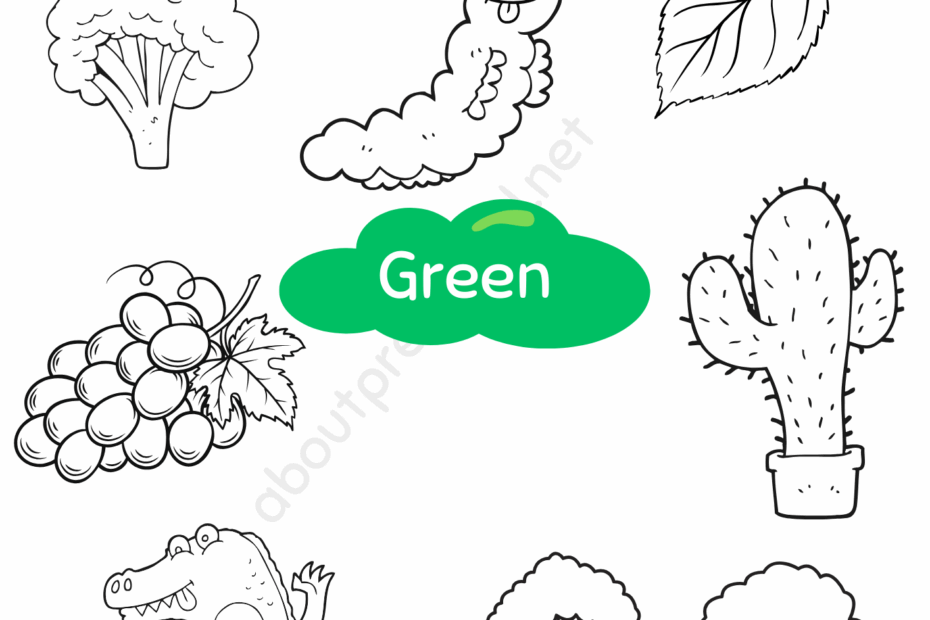 Green Archives About Preschool Worksheets Library