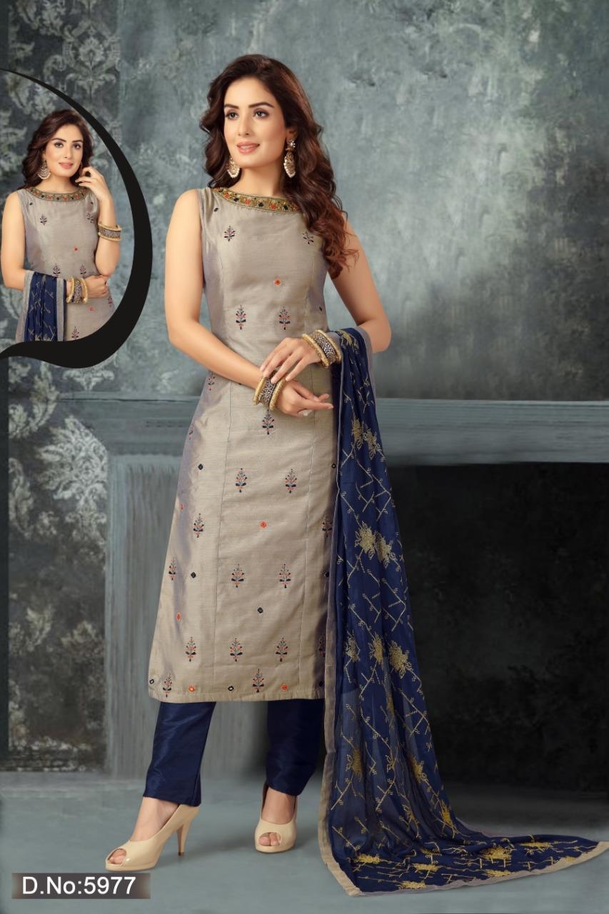 grey color dress for women