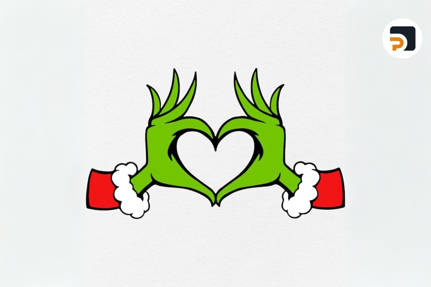 Grinch Hand Heart SVG Christmas Design Files Package SVG