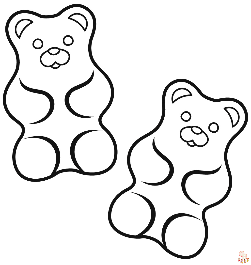 Gummy Bear Coloring Pages Printable Free U0026 Fun Coloring