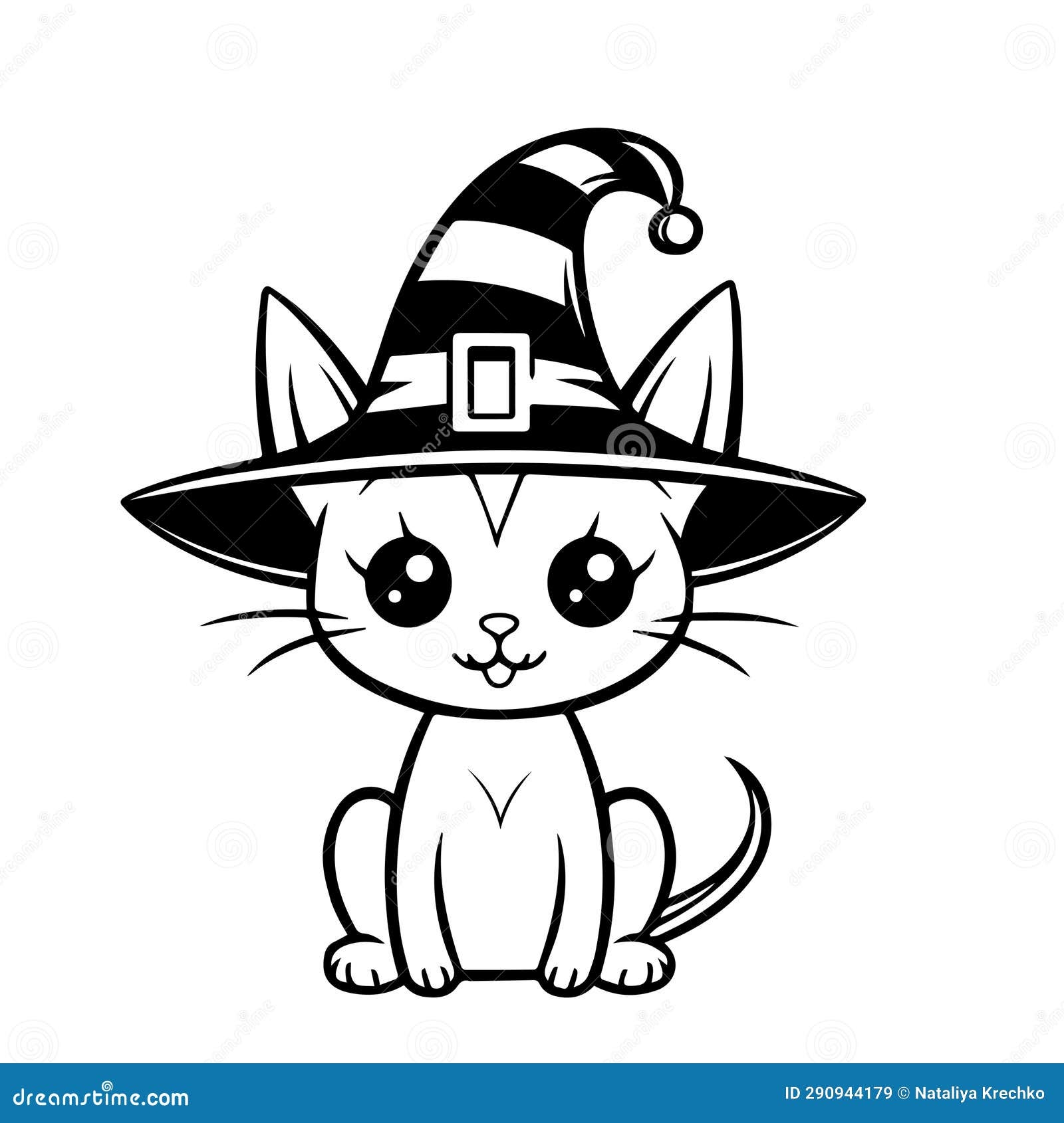 Halloween Cat For Coloring Book Coloring Page Outline Of Cartoon 