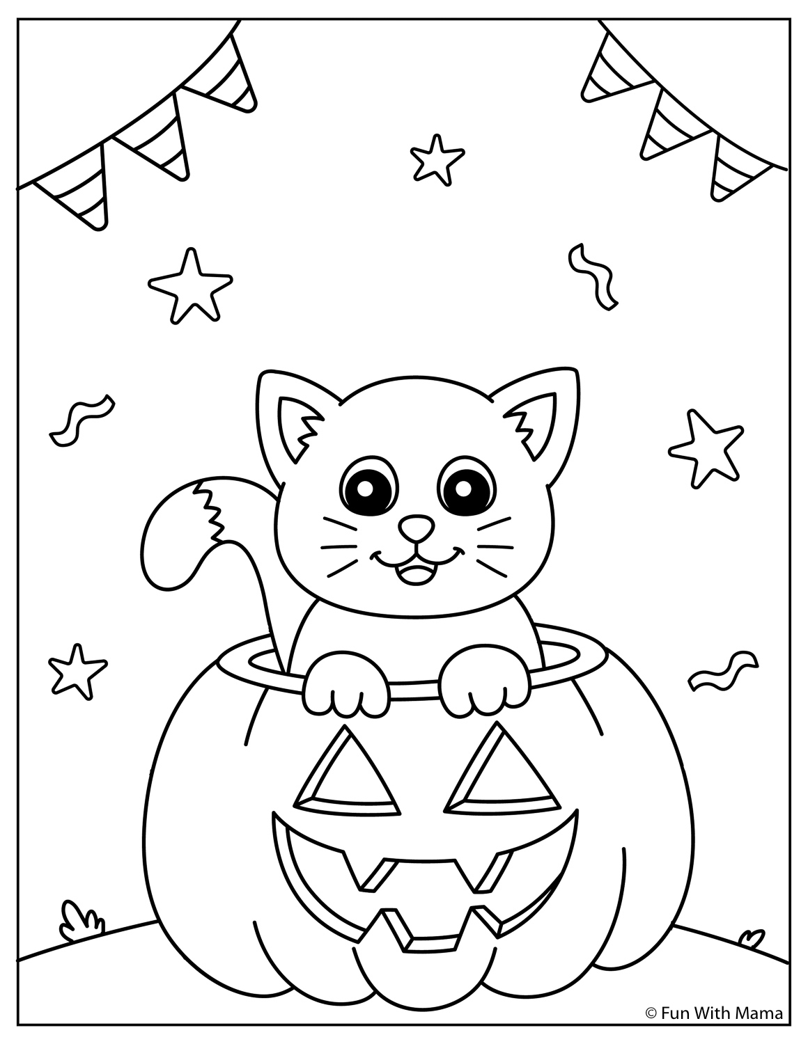 printable halloween coloring sheet
