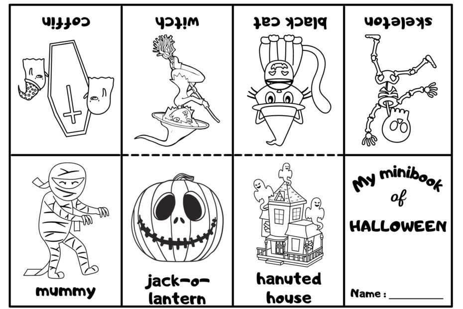 Halloween Mini Coloring Book Ezpzlearn
