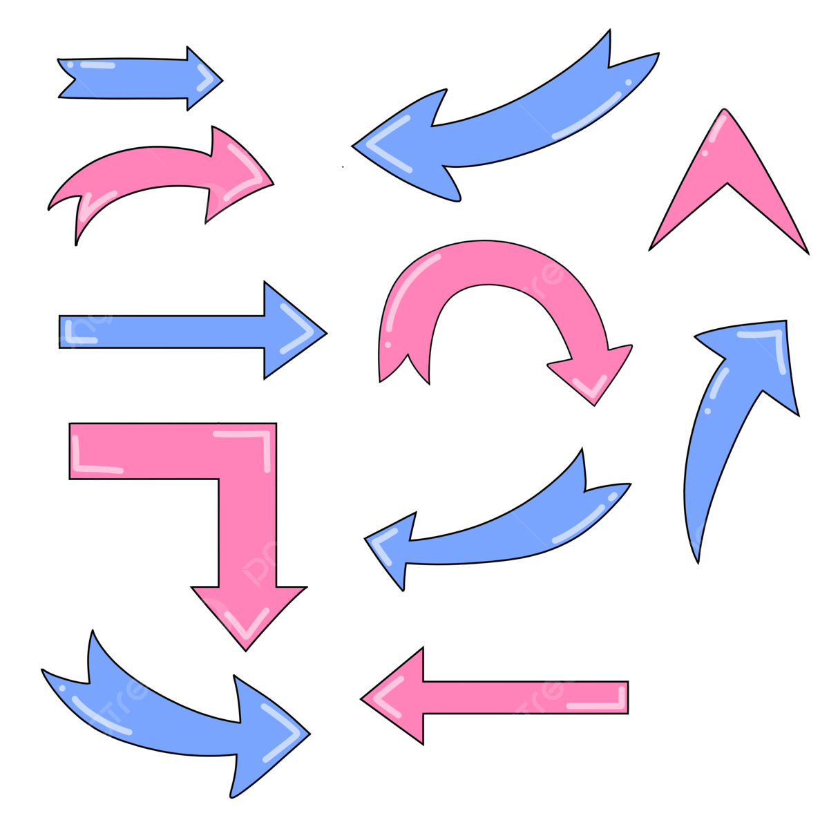 Hand Drawn Arrows PNG Picture Printable Arrow Hand Drawn Type 1 